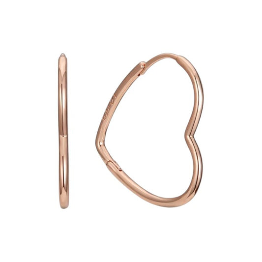 Aros Corazón de Amor Rose Gold