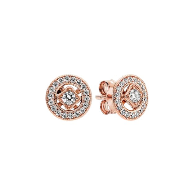 Aros Circonita Rose Gold